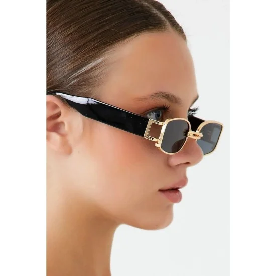 TurkAttar Modalucci Unisex Sunglasses Stylish and Fashionable Durable and Affordable UV Protection Eyewear Elegant Mix of Black and Rose Gold